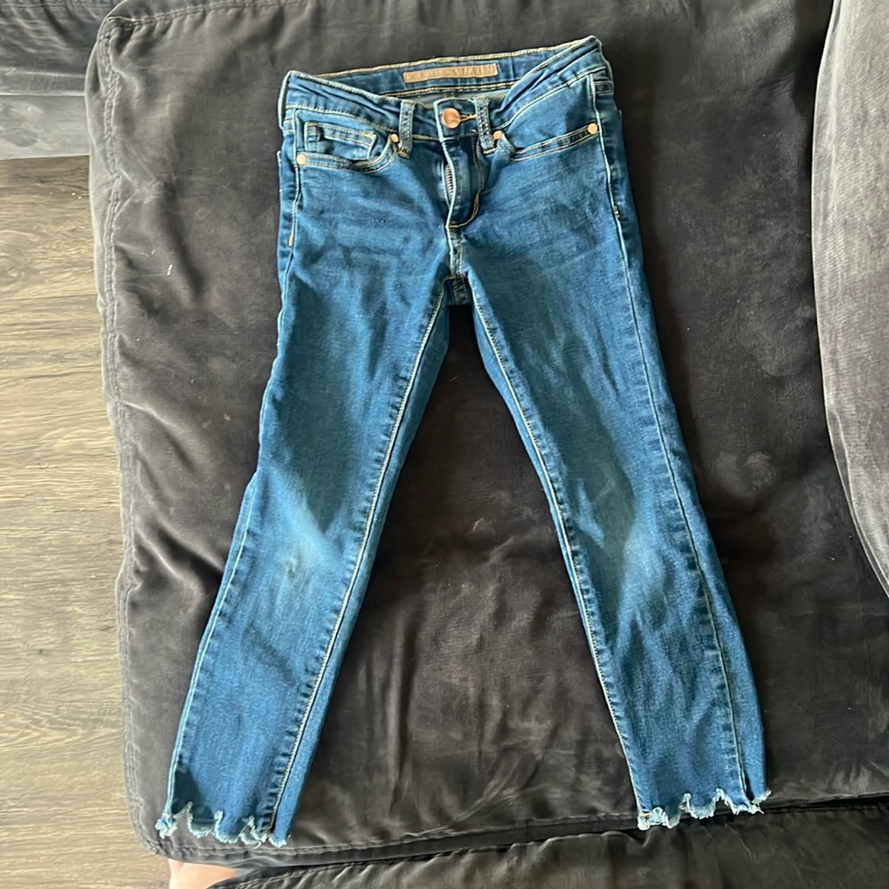 Girls size 7 Joes jeans.  Frayed bottom.